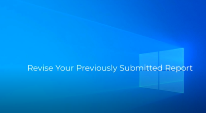 Revise Your Previously Submitted Report
