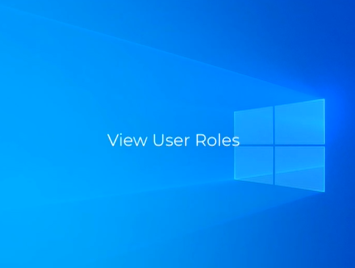 View User Roles